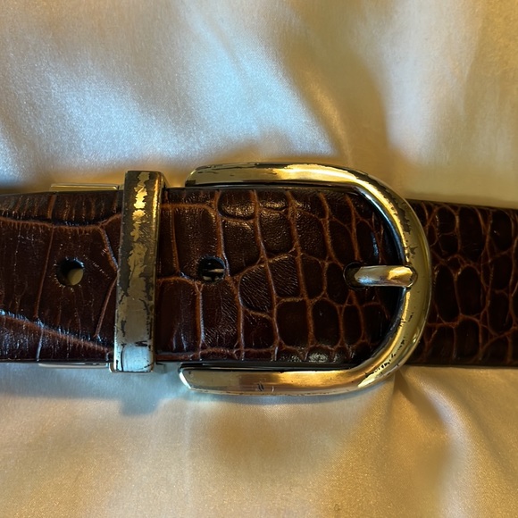 RALPH LAUREN sz Medium Reptile Embossed Leather Belt Width 1.5" Elegant Classic - Picture 5 of 16